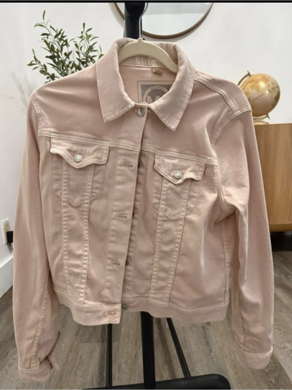 Michael Kors Soft Blush Pink Denim Jacket